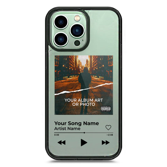 iPhone 14 Pro Max - Black - Cover - Personalised Album Art Series - Clear Phone Case - Soft Silicon Borders