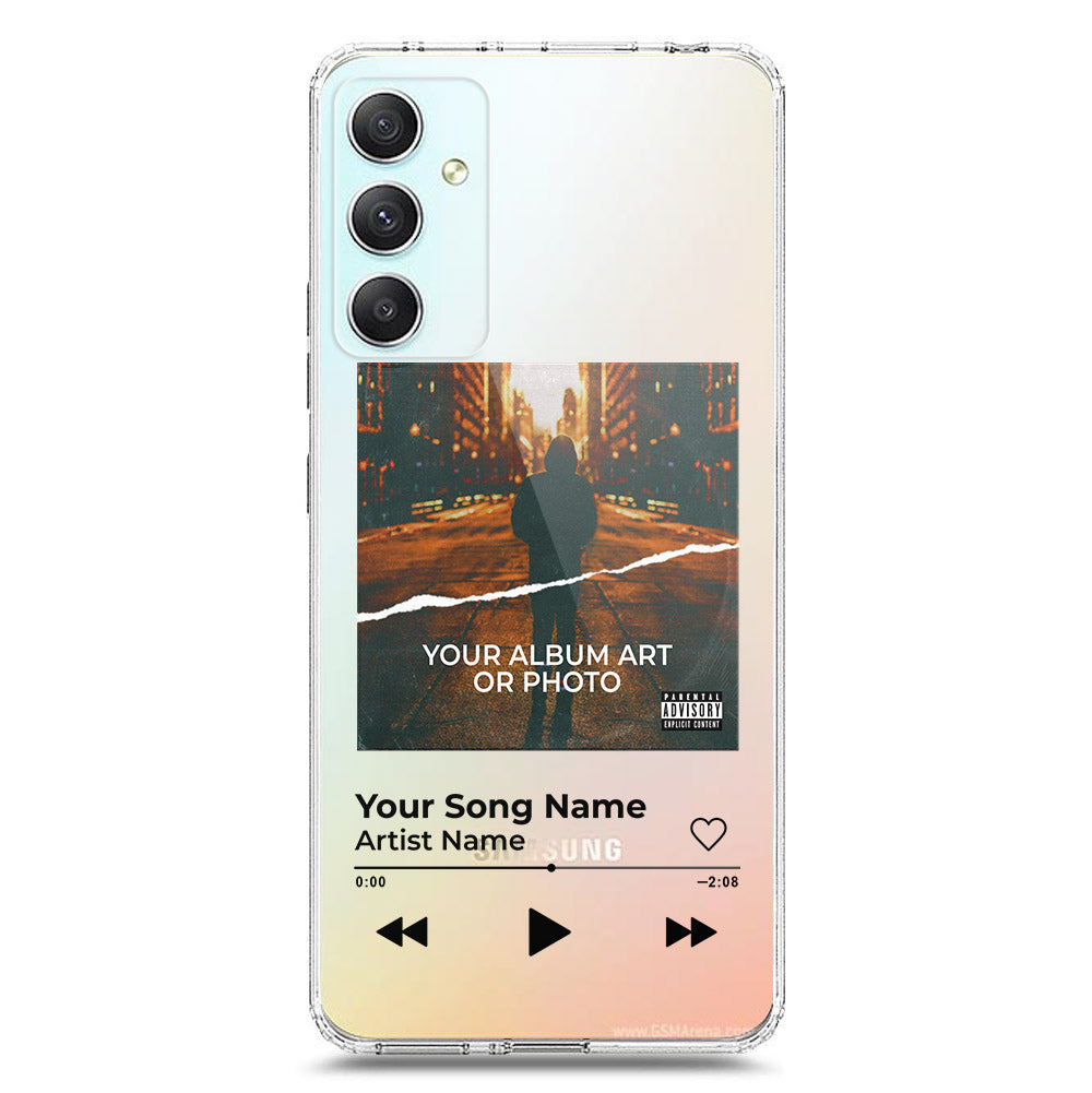 Samsung Galaxy A34 5G Cover - Personalised Album Art Series - Clear Phone Case - Soft Silicon Borders