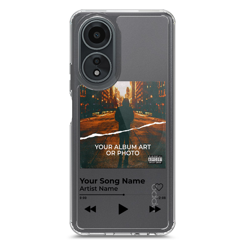 Oppo A58 4G Cover - Personalised Album Art Series - Clear Phone Case - Soft Silicon Borders