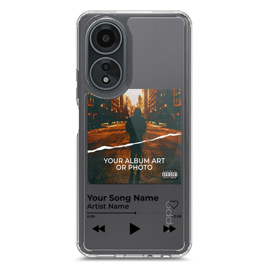 Oppo A58 4G Cover - Personalised Album Art Series - Clear Phone Case - Soft Silicon Borders