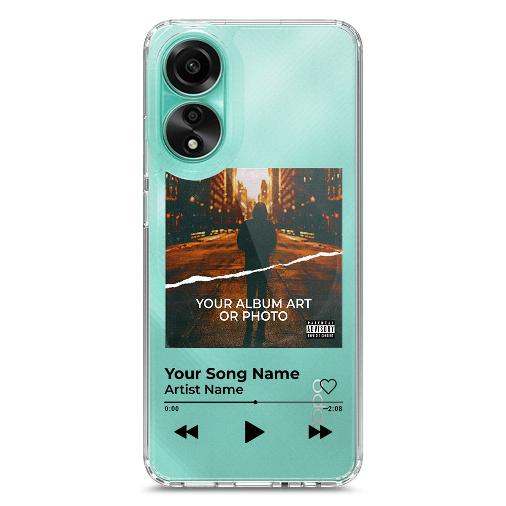 Oppo A78 4G Cover - Personalised Album Art Series - Clear Phone Case - Soft Silicon Borders