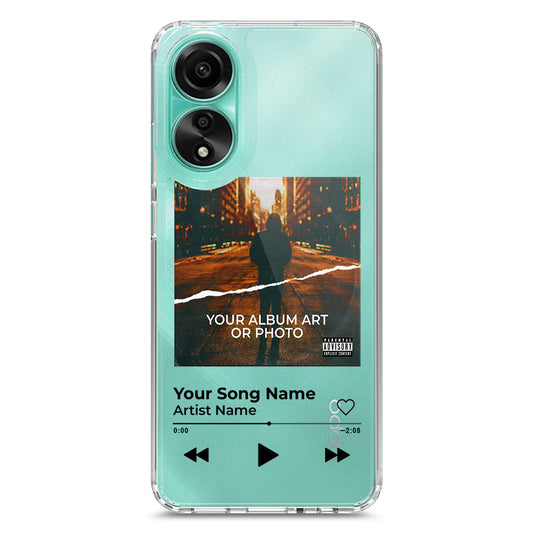 Oppo A78 4G Cover - Personalised Album Art Series - Clear Phone Case - Soft Silicon Borders