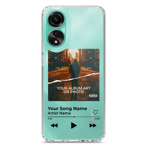 Oppo A78 4G Cover - Personalised Album Art Series - Clear Phone Case - Soft Silicon Borders