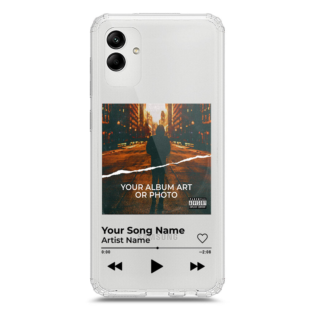 Samsung Galaxy A05 Cover - Personalised Album Art Series - Clear Phone Case - Soft Silicon Borders