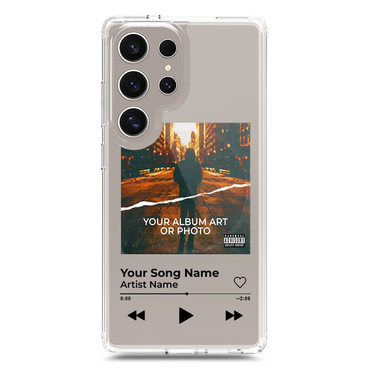 Samsung Galaxy S24 Ultra Cover - Personalised Album Art Series - Clear Phone Case - Soft Silicon Borders