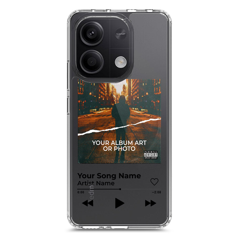 Xiaomi Redmi Note 13 Cover - Personalised Album Art Series - Clear Phone Case - Soft Silicon Borders