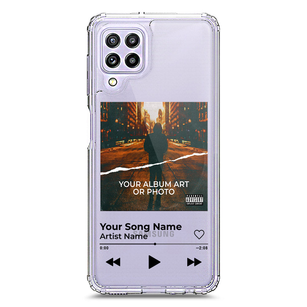 Samsung Galaxy A22 Cover - Personalised Album Art Series - Clear Phone Case - Soft Silicon Borders
