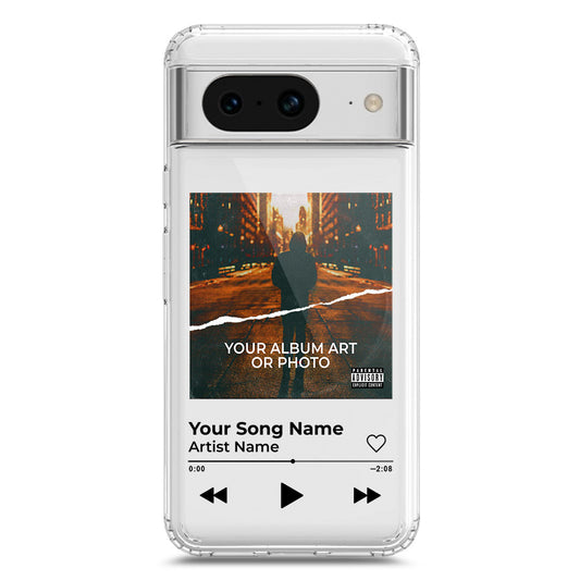 Google Pixel 8a Cover - Personalised Album Art Series - Clear Phone Case - Soft Silicon Borders