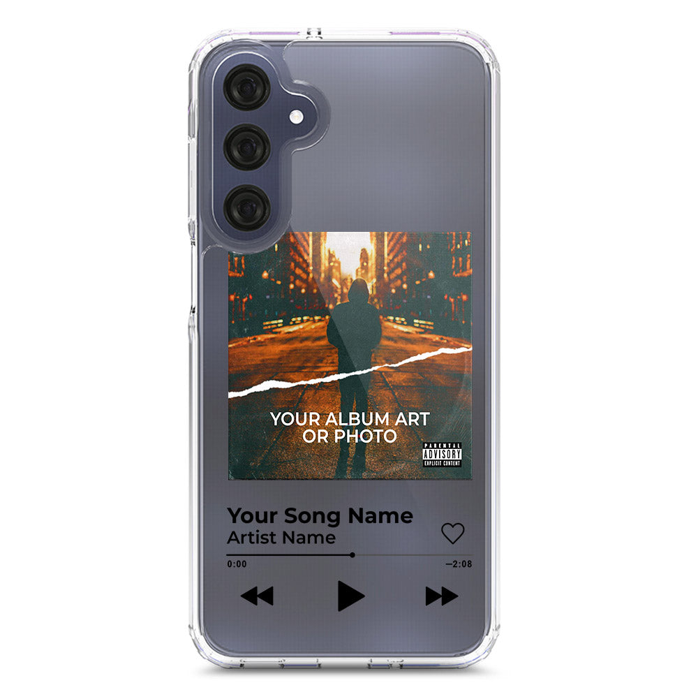 Samsung Galaxy A16 Cover - Personalised Album Art Series - Clear Phone Case - Soft Silicon Borders