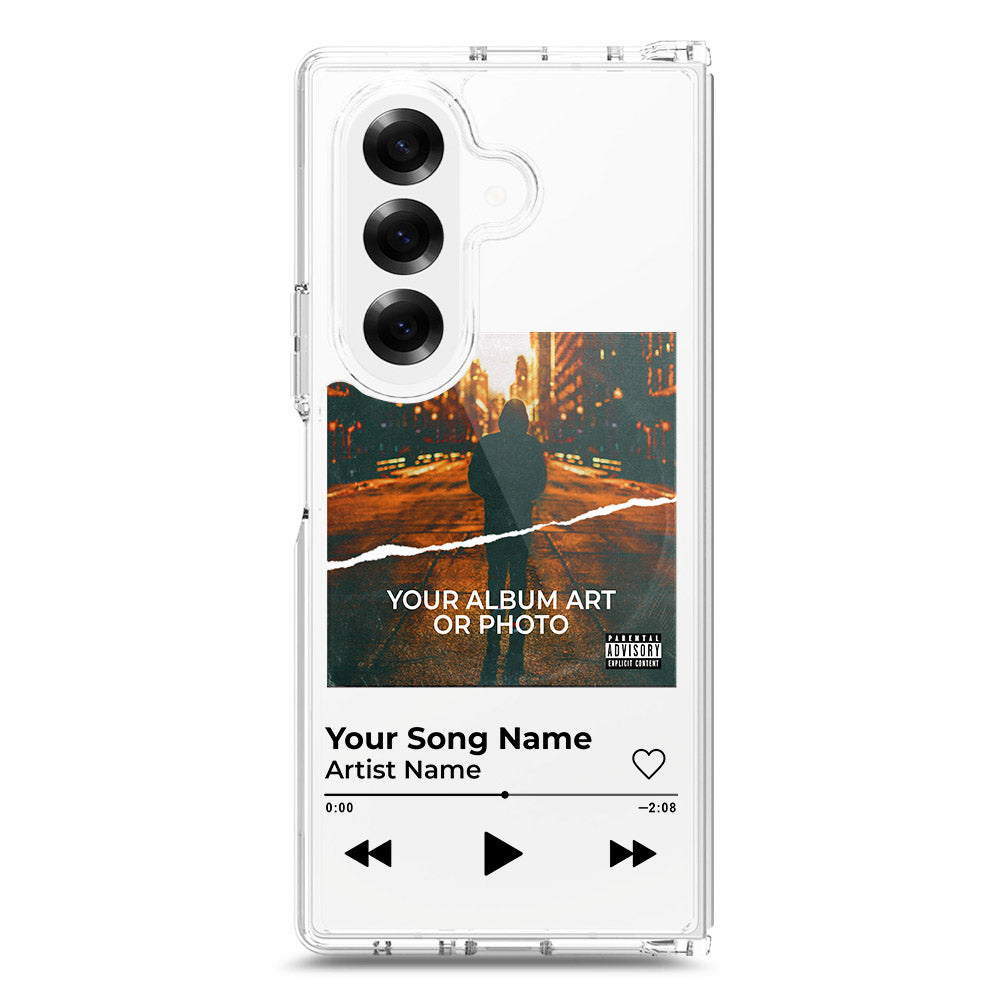 Samsung Galaxy Z Fold 7 Cover - Personalised Album Art Series - Clear Phone Case - Soft Silicon Borders