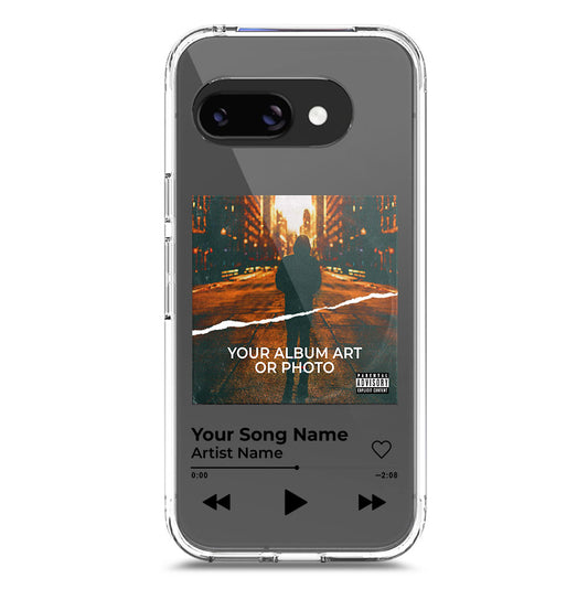 Google Pixel 9a Cover - Personalised Album Art Series - Clear Phone Case - Soft Silicon Borders