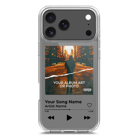 iPhone 17 Pro Max Cover - Personalised Album Art Series - Clear Phone Case - Soft Silicon Borders