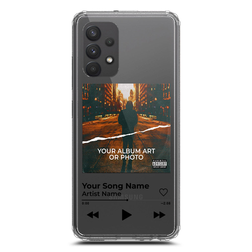 Samsung Galaxy A32 Cover - Personalised Album Art Series - Clear Phone Case - Soft Silicon Borders