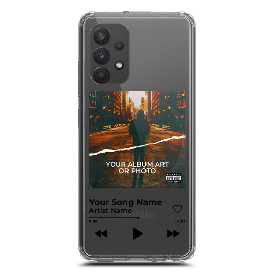Samsung Galaxy A32 Cover - Personalised Album Art Series - Clear Phone Case - Soft Silicon Borders