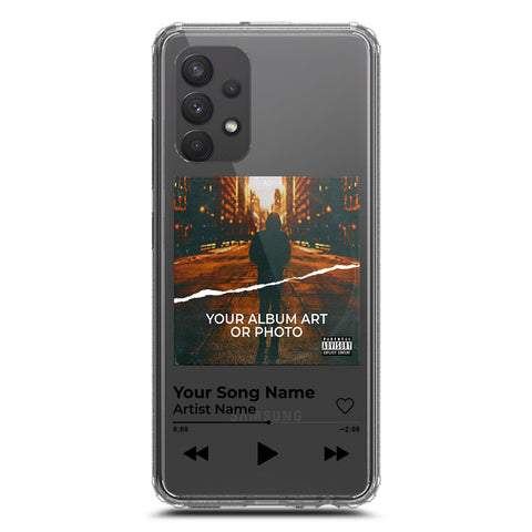 Samsung Galaxy A32 Cover - Personalised Album Art Series - Clear Phone Case - Soft Silicon Borders