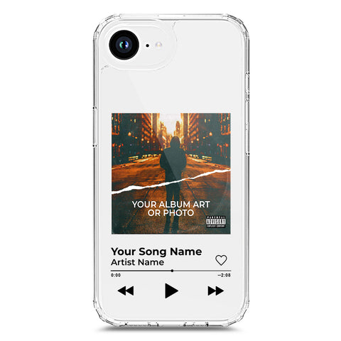 iPhone 16e Cover - Personalised Album Art Series - Clear Phone Case - Soft Silicon Borders
