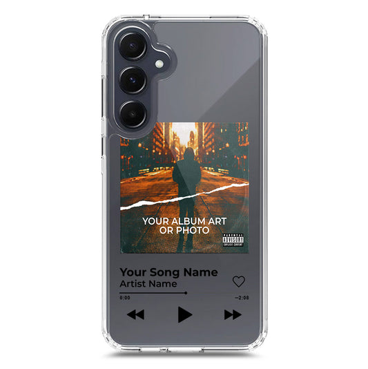 Samsung Galaxy A55 Cover - Personalised Album Art Series - Clear Phone Case - Soft Silicon Borders