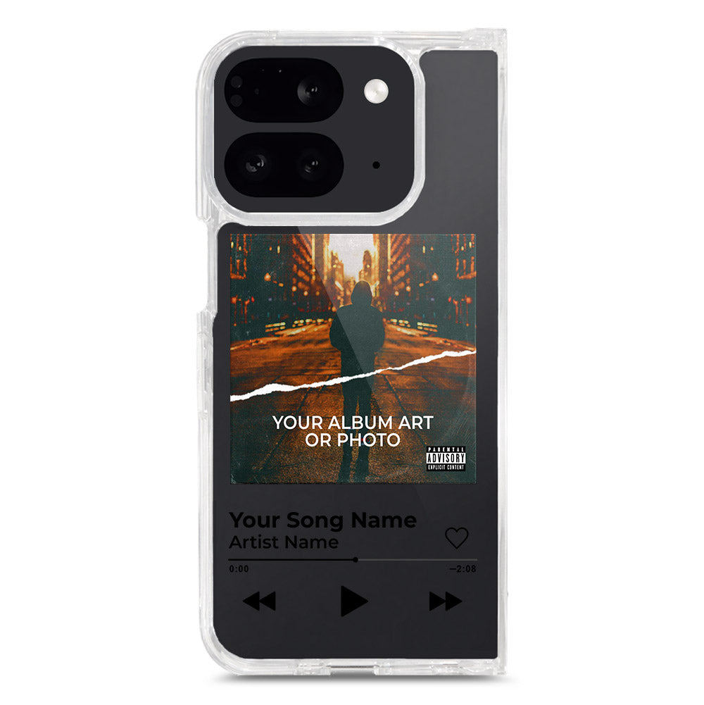 Google Pixel 9 Pro Fold Cover - Personalised Album Art Series - Clear Phone Case - Soft Silicon Borders