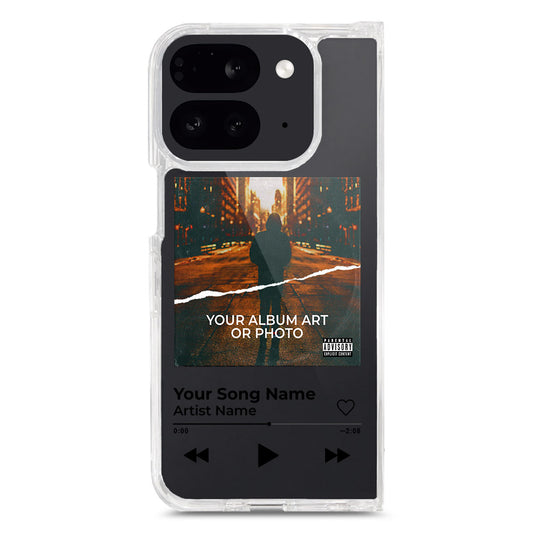 Google Pixel 9 Pro Fold Cover - Personalised Album Art Series - Clear Phone Case - Soft Silicon Borders