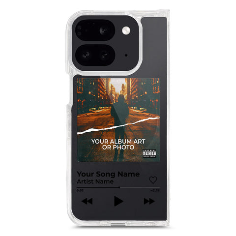Google Pixel 9 Pro Fold Cover - Personalised Album Art Series - Clear Phone Case - Soft Silicon Borders