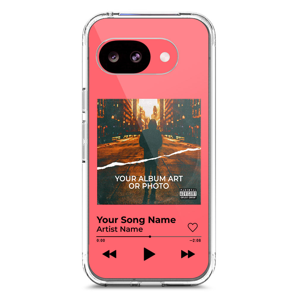 Google Pixel 10a Cover - Personalised Album Art Series - Clear Phone Case - Soft Silicon Borders