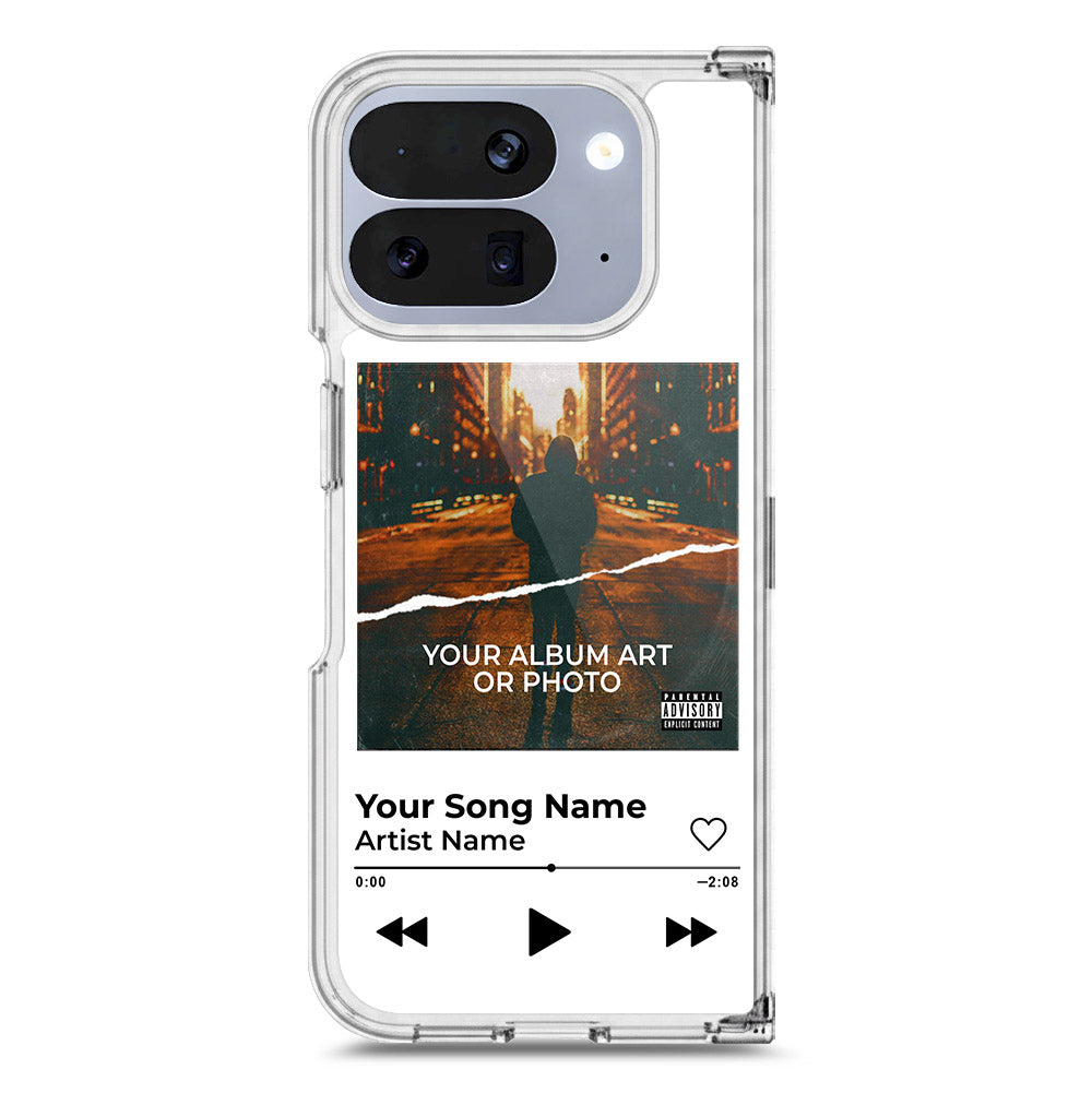 Google Pixel 10 Pro Fold Cover - Personalised Album Art Series - Clear Phone Case - Soft Silicon Borders