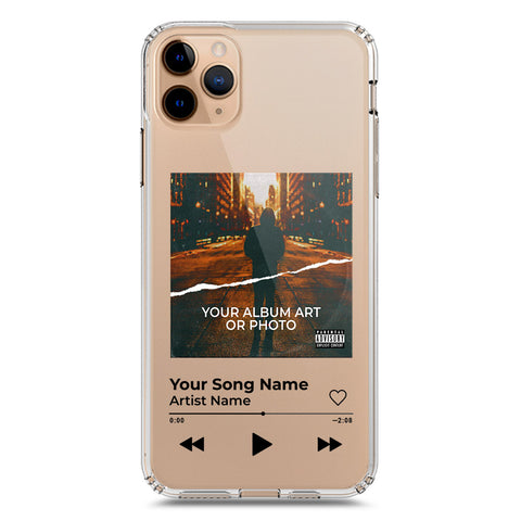 iPhone 11 Pro Max Cover - Personalised Album Art Series - Clear Phone Case - Soft Silicon Borders
