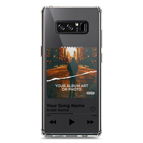 Samsung Galaxy Note 8 Cover - Personalised Album Art Series - Clear Phone Case - Soft Silicon Borders