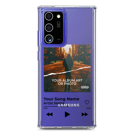 Samsung Galaxy Note 20 Ultra Cover - Personalised Album Art Series - Clear Phone Case - Soft Silicon Borders