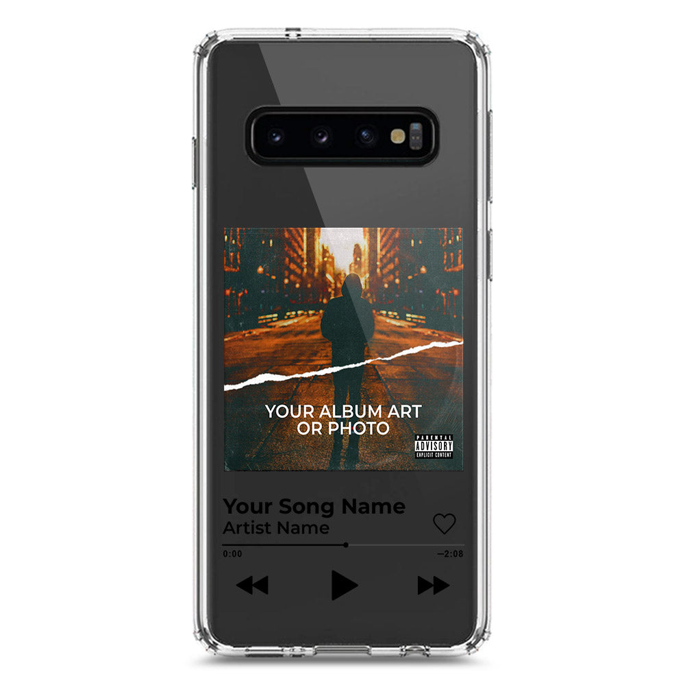 Samsung Galaxy S10 Cover - Personalised Album Art Series - Clear Phone Case - Soft Silicon Borders