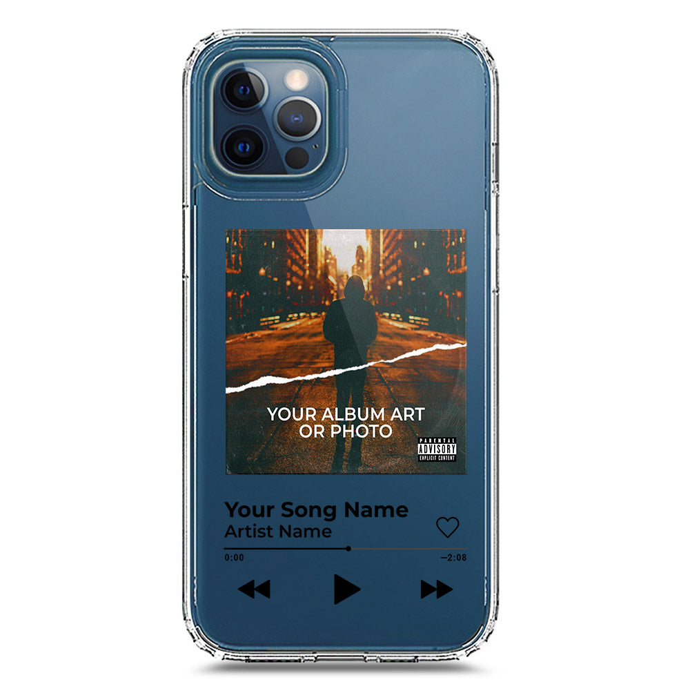 iPhone 12 Pro Max Cover - Personalised Album Art Series - Clear Phone Case - Soft Silicon Borders