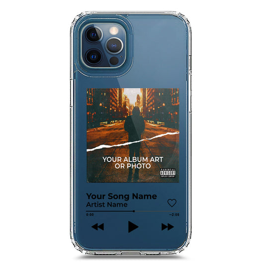 iPhone 12 Pro Max Cover - Personalised Album Art Series - Clear Phone Case - Soft Silicon Borders