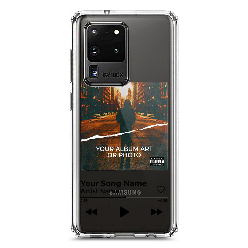 Samsung Galaxy S20 Ultra Cover - Personalised Album Art Series - Clear Phone Case - Soft Silicon Borders