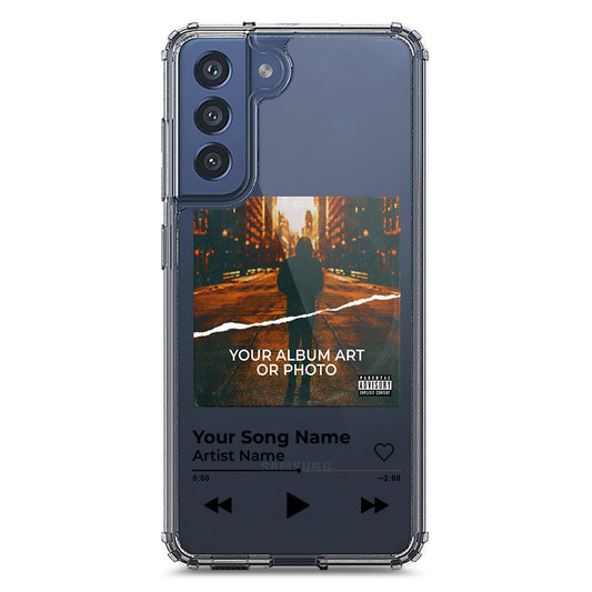 Samsung Galaxy S21 FE 5G Cover - Personalised Album Art Series - Clear Phone Case - Soft Silicon Borders