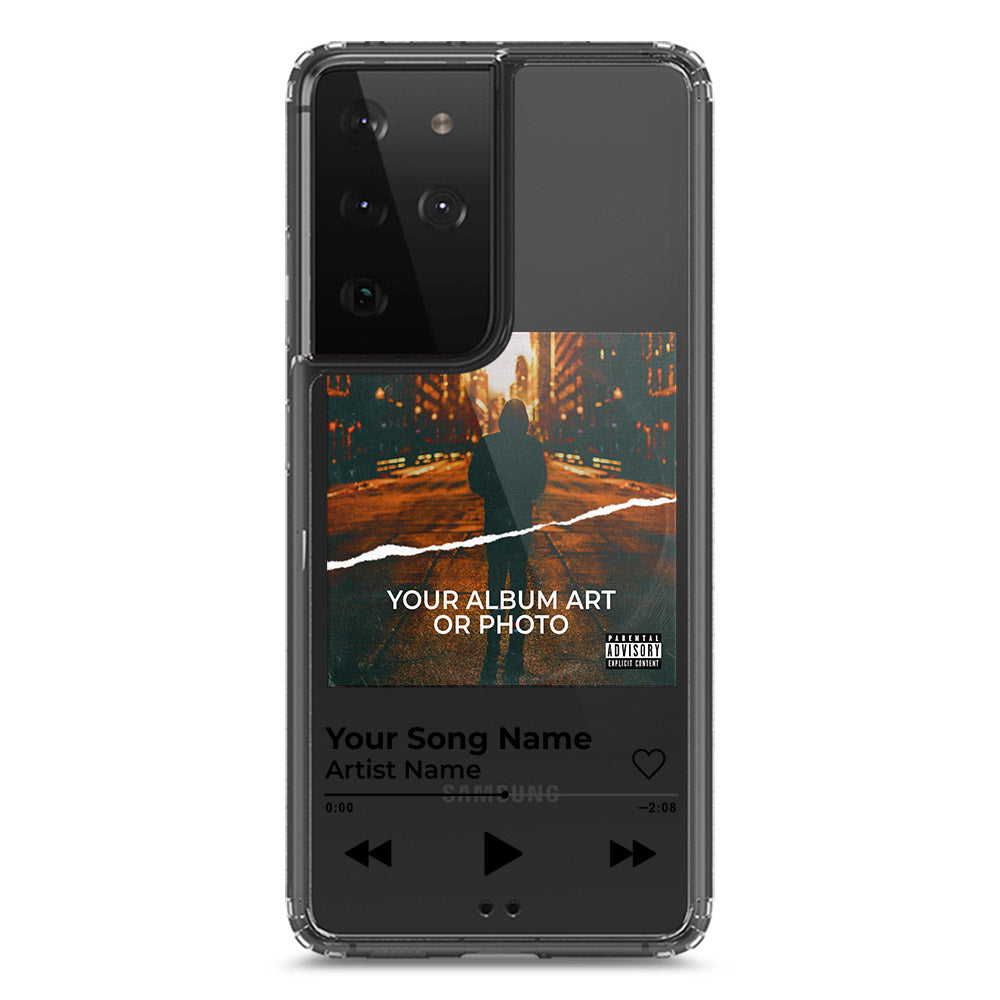 Samsung Galaxy S21 Ultra 5G Cover - Personalised Album Art Series - Clear Phone Case - Soft Silicon Borders