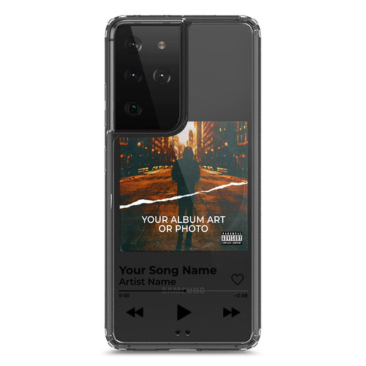 Samsung Galaxy S21 Ultra 5G Cover - Personalised Album Art Series - Clear Phone Case - Soft Silicon Borders