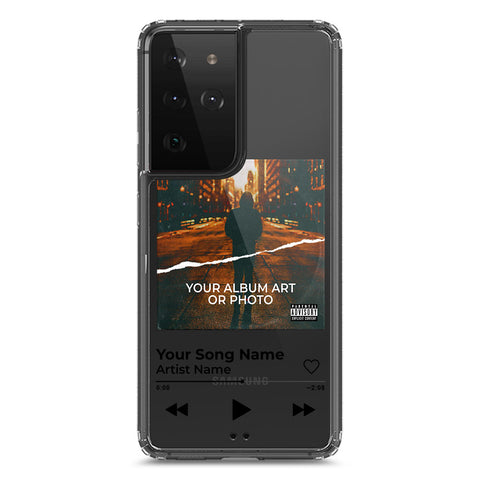 Samsung Galaxy S21 Ultra 5G Cover - Personalised Album Art Series - Clear Phone Case - Soft Silicon Borders