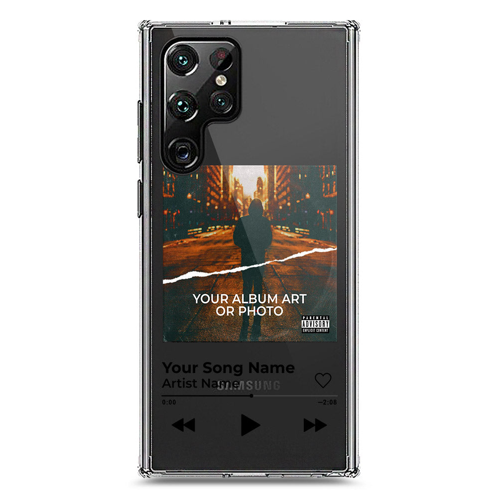 Samsung Galaxy S22 Ultra 5G Cover - Personalised Album Art Series - Clear Phone Case - Soft Silicon Borders