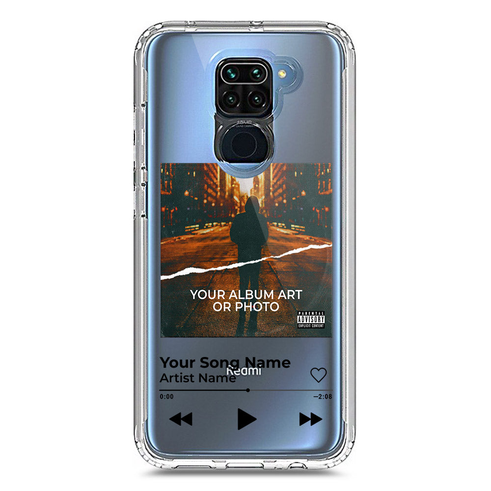 Xiaomi Redmi Note 9 Cover - Personalised Album Art Series - Clear Phone Case - Soft Silicon Borders