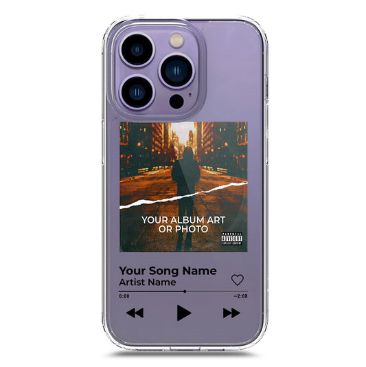 iPhone 14 Pro Max Cover - Personalised Album Art Series - Clear Phone Case - Soft Silicon Borders