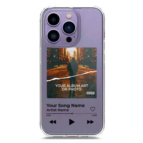 iPhone 14 Pro Max Cover - Personalised Album Art Series - Clear Phone Case - Soft Silicon Borders