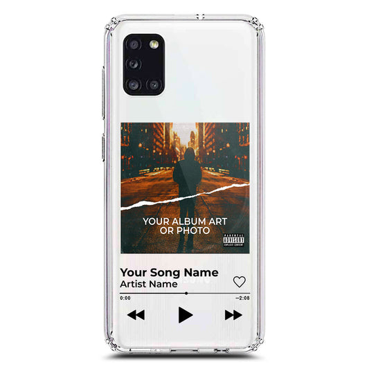 Samsung Galaxy A31 Cover - Personalised Album Art Series - Clear Phone Case - Soft Silicon Borders