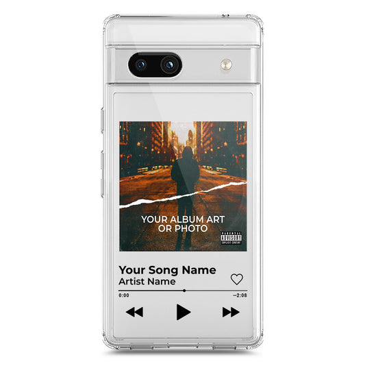 Google Pixel 7a Cover - Personalised Album Art Series - Clear Phone Case - Soft Silicon Borders