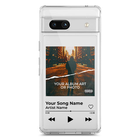 Google Pixel 7a Cover - Personalised Album Art Series - Clear Phone Case - Soft Silicon Borders