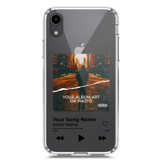 iPhone XR Cover - Personalised Album Art Series - Clear Phone Case - Soft Silicon Borders