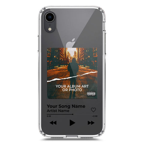iPhone XR Cover - Personalised Album Art Series - Clear Phone Case - Soft Silicon Borders