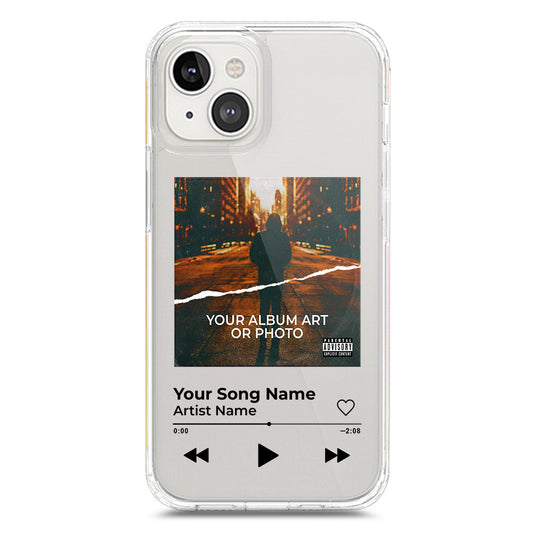 iPhone 14 Cover - Personalised Album Art Series - Clear Phone Case - Soft Silicon Borders