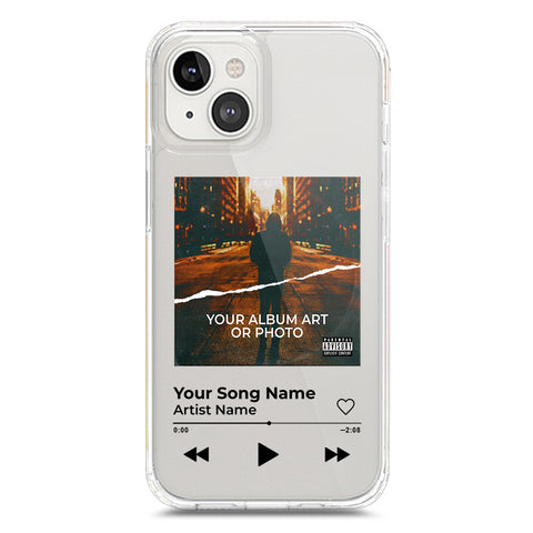 iPhone 14 Cover - Personalised Album Art Series - Clear Phone Case - Soft Silicon Borders