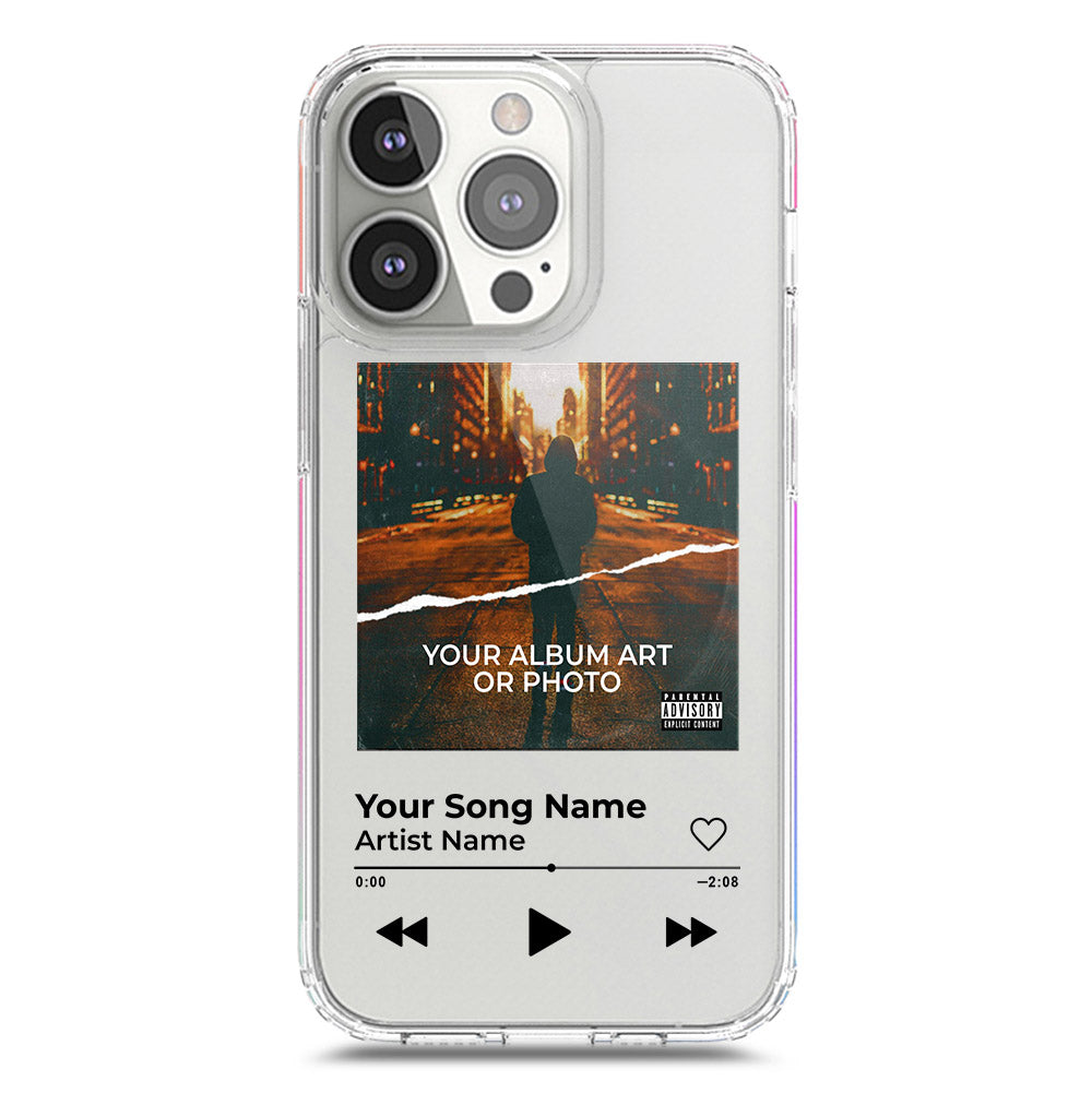 iPhone 13 Pro Cover - Personalised Album Art Series - Clear Phone Case - Soft Silicon Borders