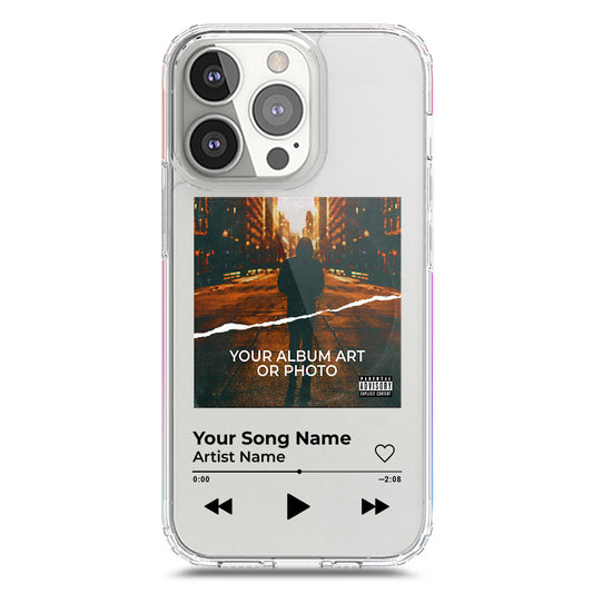 iPhone 13 Pro Cover - Personalised Album Art Series - Clear Phone Case - Soft Silicon Borders